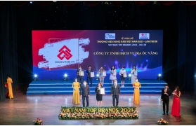 Công ty Bất động sản Địa Ốc Vàng lọt top 50 thương hiệu hàng đầu Việt Nam năm 2021